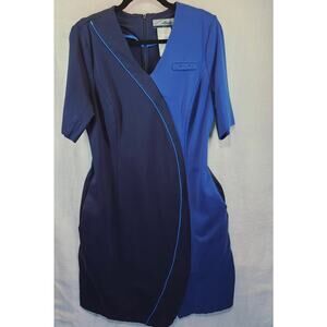 Womens Size 12 Alaskan Airlines Luly Yang Stewardess Uniform Dress